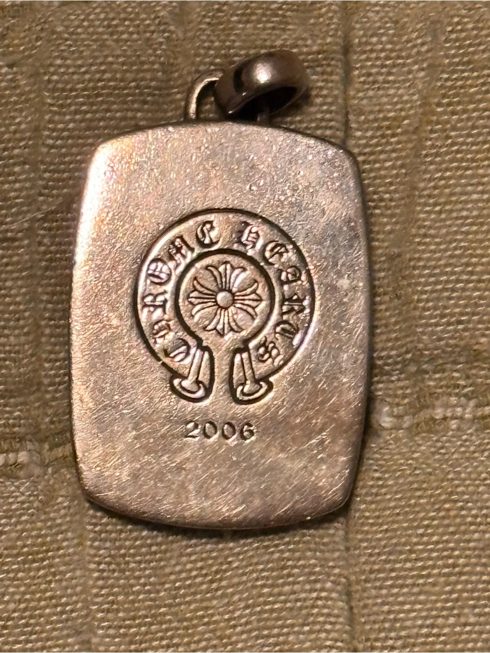 Chrome Hearts Silver Fleur Cross Pendant